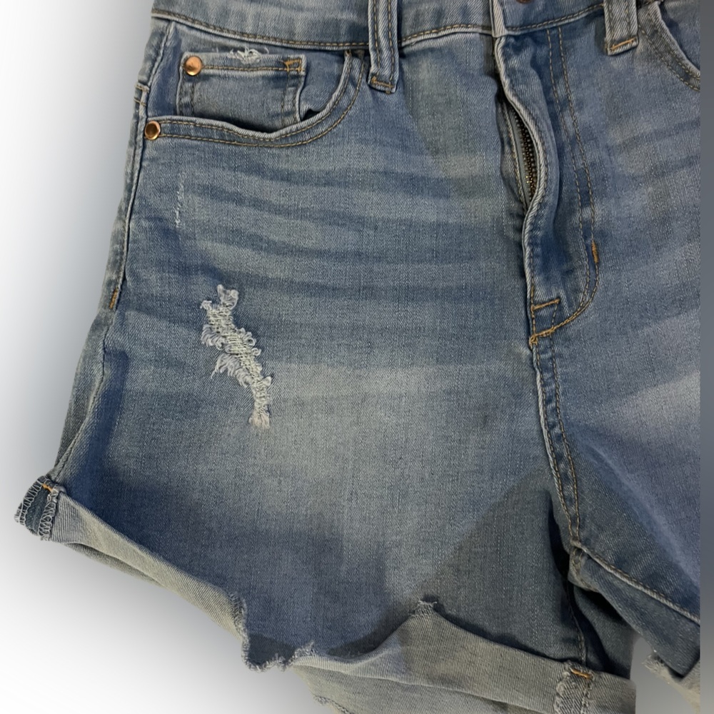 Kendall + Kylie The Icon Shorts High Rise Jean Denim Shorts Sz 5/27 - Picture 2 of 10